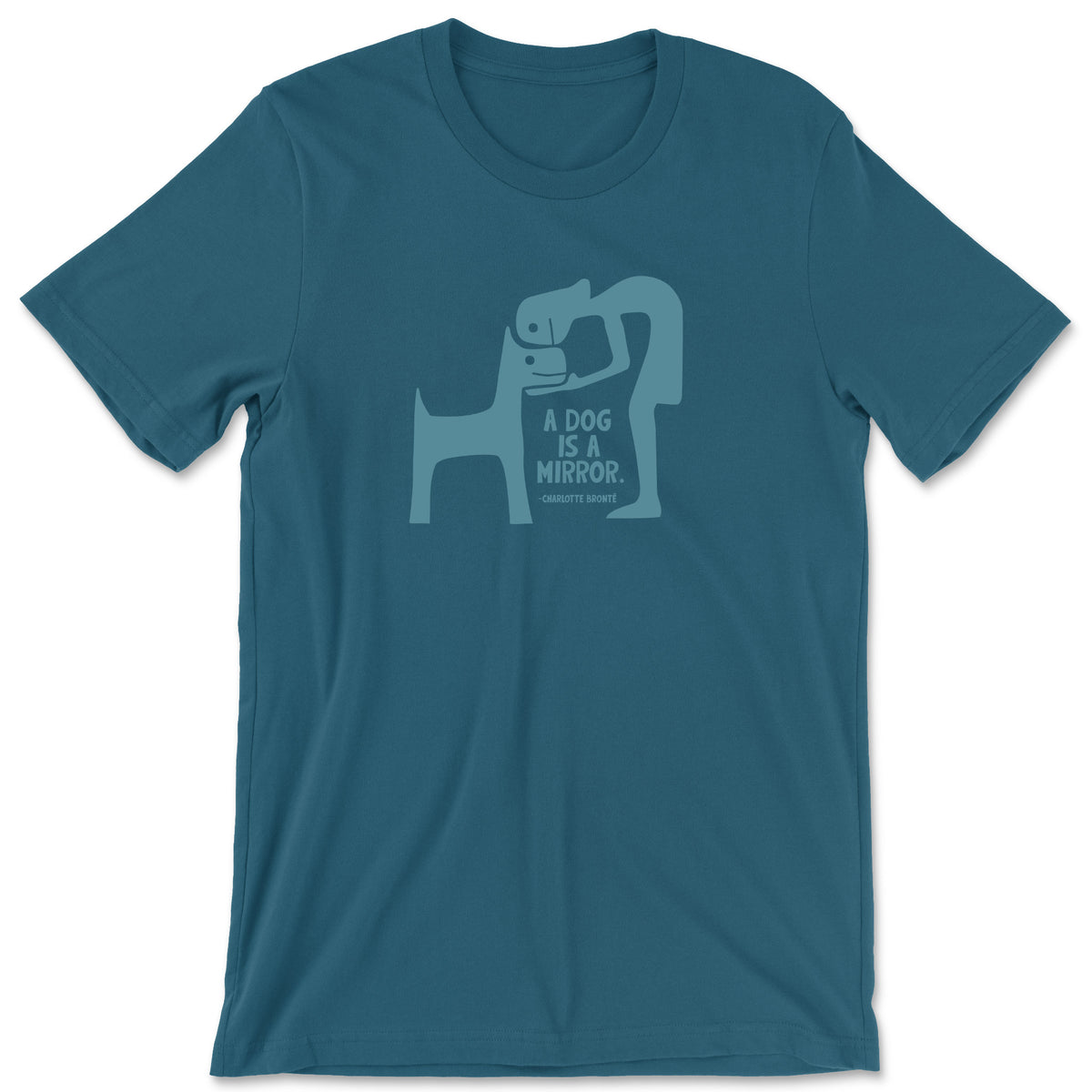 "A Dog is a Mirror" T-shirt (Charlotte Brontë)