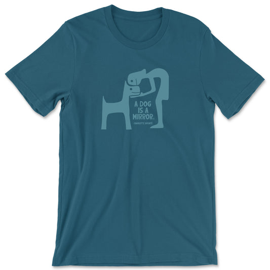 "A Dog is a Mirror" T-shirt (Charlotte Brontë)