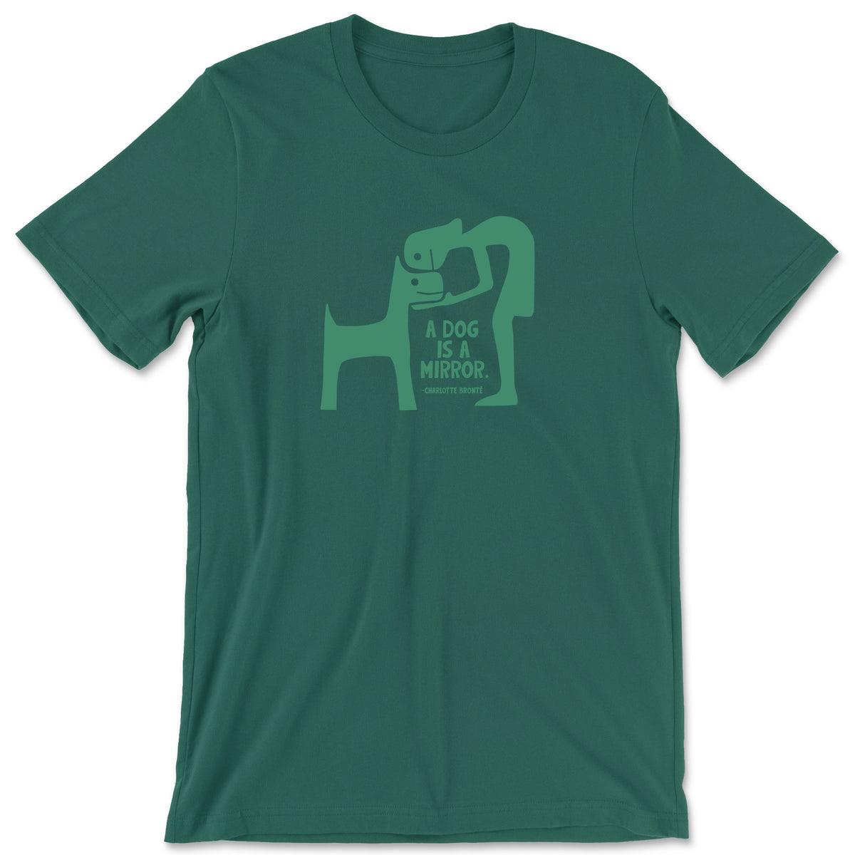 "A Dog is a Mirror" T-shirt (Charlotte Brontë)