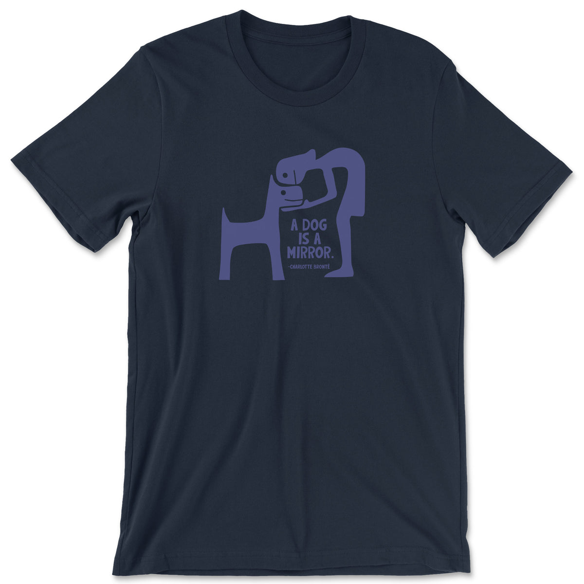 "A Dog is a Mirror" T-shirt (Charlotte Brontë)