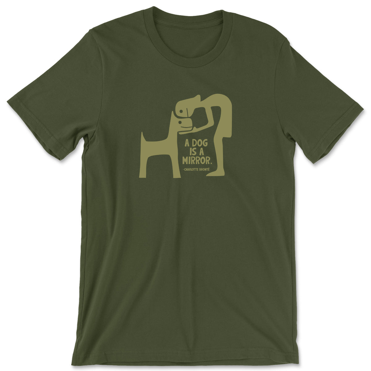 "A Dog is a Mirror" T-shirt (Charlotte Brontë)