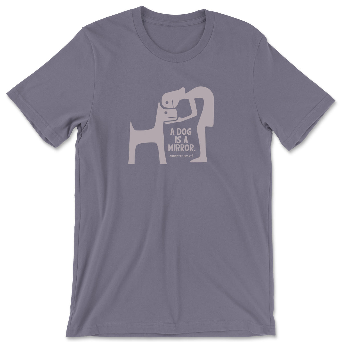 "A Dog is a Mirror" T-shirt (Charlotte Brontë)