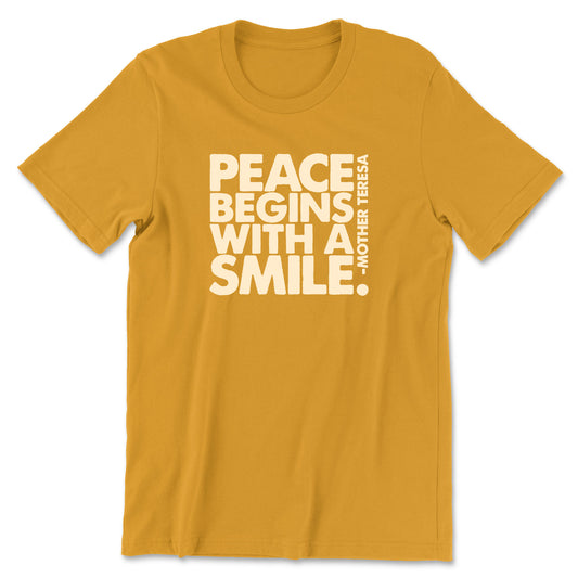 "Peace Begins" T-shirt (Mother Teresa)